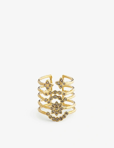 Maje Semainer Flower Ring In Gold