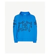 Etudes Studio Études X Keith Haring Graphic-embroidery Cotton-jersey Hoody In Blue