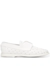 LE SILLA QUILTED STYLE STUD DETAIL LOAFERS