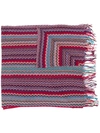 MISSONI WOVEN STYLE FRAYED EDGE SCARF