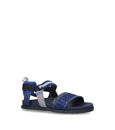 Fendi Kids Leather Logo Sandals