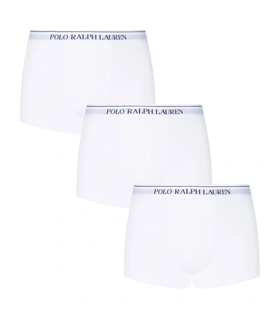 Ralph Lauren Classic Logo Trunks (3-pack) In White