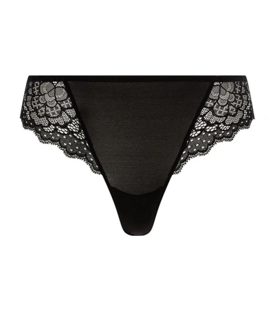 SIMONE PERELE FLORAL LACE THONG,15103417