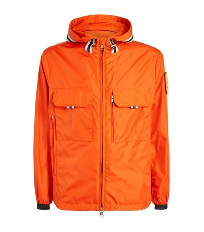 Moncler Tonal Logo-patch Technical Jacket In Orange