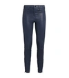 J BRAND SUPER-SKINNY LEATHER JEANS,15055937