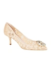 DOLCE & GABBANA EMBELLISHED LACE ROSA PUMPS 60,15126106