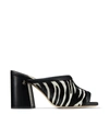 JIMMY CHOO JOUD 85 ZEBRA PRINT MULES,14969551