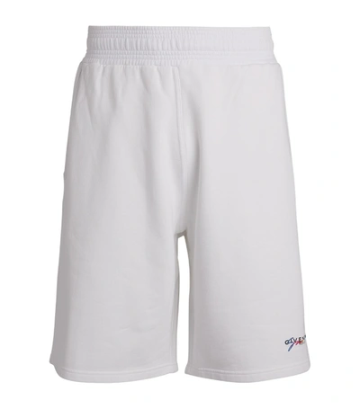Givenchy Shorts With Rainbow Logo In Bianco