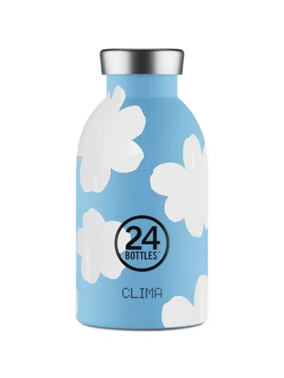 24bottles 330ml Clima Flower-print Bottle In Blue