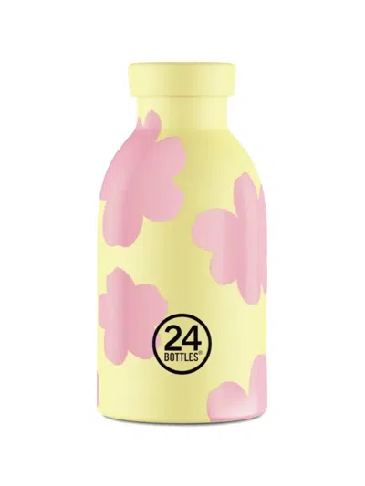 24bottles 330ml Clima Flower-print Bottle In Yellow