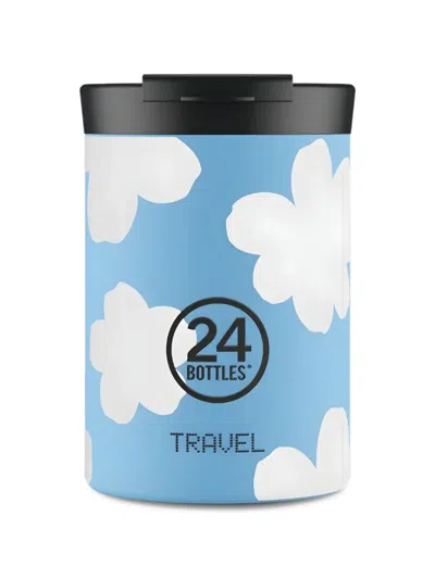 24bottles 350 ml Floral-print Tumbler In Blue