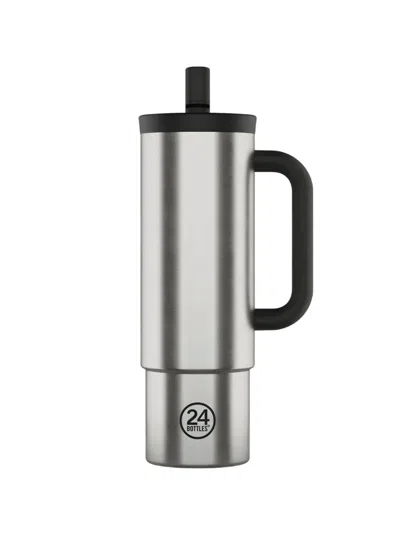 24bottles Brushed Handle Straw Cup (800ml) In Silver