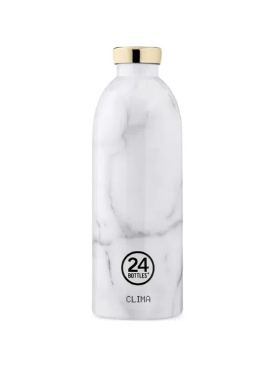 24bottles Clima Marble-print 850ml Water Bottle In White