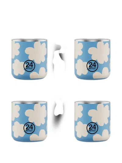 24bottles Daydreaming Floral-print Cups (set Of Four) In Multi