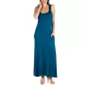 24seven Comfort Apparel 24/7 Comfort Apparel Scoop Neck Sleeveless Maxi Pocket Dress In Blue