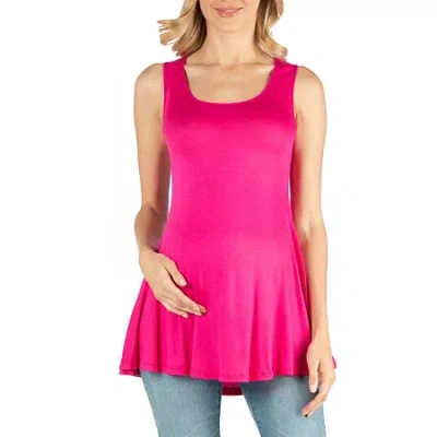 24seven Comfort Apparel 24/7 Comfort Apparel Scoop Neck Sleeveless Tank Top In Multi