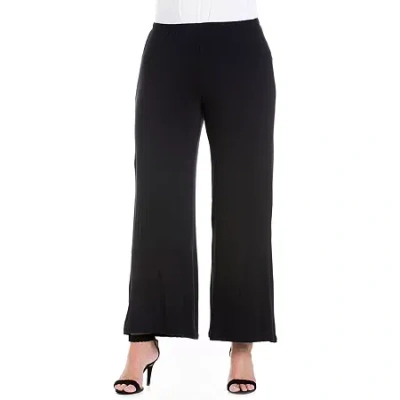 24seven Comfort Apparel 24/7 Comfort Apparel Womens Relaxed Pant-plus In Black