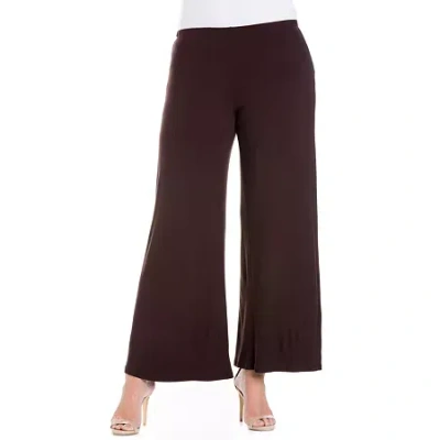 24seven Comfort Apparel 24/7 Comfort Apparel Womens Relaxed Pant-plus In Brown