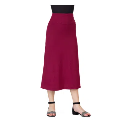 24seven Comfort Apparel 24sevenkid Girls Elastic Waistline Maxi Skirt In Red
