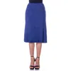24seven Comfort Apparel A-line Elastic Waist Knee Length Skirt