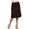 24seven Comfort Apparel Maternity A-line Elastic Waist Knee Length Skirt