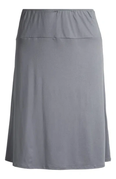 24seven Comfort Apparel A-line Skirt In Charcoal