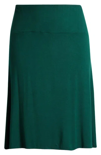 24seven Comfort Apparel A-line Skirt In Hunter