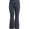 24seven Comfort Apparel Bootcut Pants In Charcoal