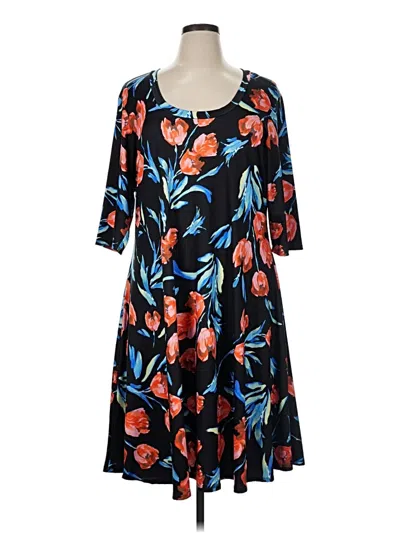 Pre-owned 24seven Comfort Apparel Casual Dress In Blue
