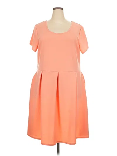 Pre-owned 24seven Comfort Apparel Casual Dress In Orange