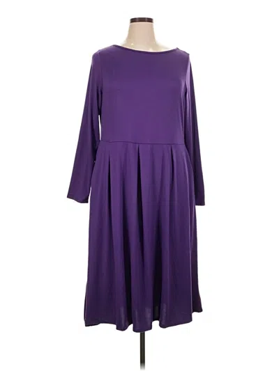 Pre-owned 24seven Comfort Apparel Casual Dress In Purple