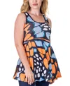 24seven Comfort Apparel Plus Size Scoop Neck Tank Top In Miscellane