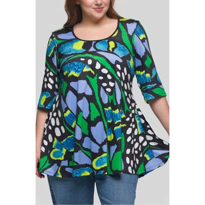 24SEVEN COMFORT APPAREL 24SEVEN COMFORT APPAREL CASUAL STRETCH JERSEY TUNIC TOP