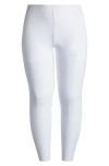 24seven Comfort Apparel Plus Size Comfortable Ankle Length Leggings In White