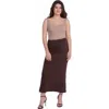 24seven Comfort Apparel Comfortable Foldover Maxi Skirt