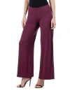 24seven Comfort Apparel Comfortable Solid Color Palazzo Pants In Purple
