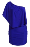 24seven Comfort Apparel Convertible Neck Body-con Dress In Royal