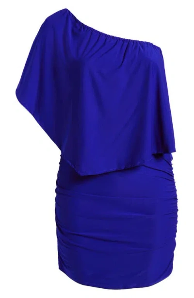 24seven Comfort Apparel Convertible Neck Body-con Dress In Royal