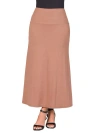 24seven Comfort Apparel Maternity Elastic Waist Maxi Skirt