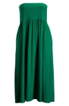 24seven Comfort Apparel Foldover Maxi Skirt In Green