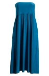 24seven Comfort Apparel Foldover Maxi Skirt In Teal