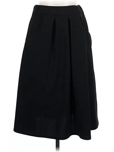 Pre-owned 24seven Comfort Apparel Formal Skirt In Black
