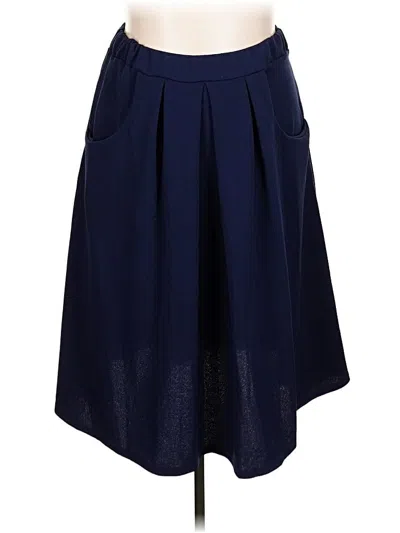 Pre-owned 24seven Comfort Apparel Formal Skirt In Blue