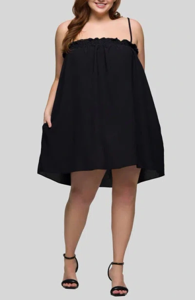 24seven Comfort Apparel Jersey Shift Dress In Black