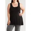24seven Comfort Apparel Jersey Tunic Tank In Black