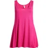 24seven Comfort Apparel Jersey Tunic Tank In Pink