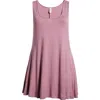 24seven Comfort Apparel Womens Scoop Neck Sleeveless Tunic Top In Rose