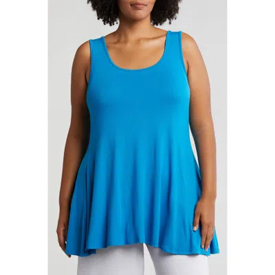 24seven Comfort Apparel Jersey Tunic Tank In Turq