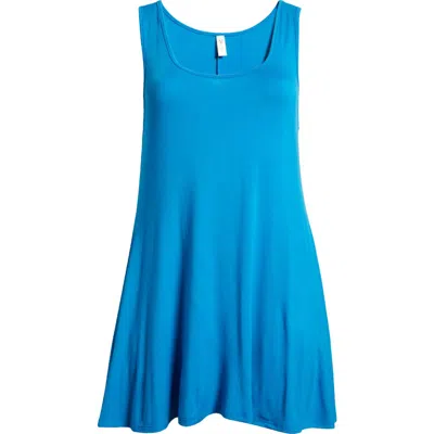 24seven Comfort Apparel Jersey Tunic Tank In Turquoise