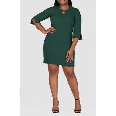 24SEVEN COMFORT APPAREL 24SEVEN COMFORT APPAREL KEYHOLE CUTOUT MINIDRESS